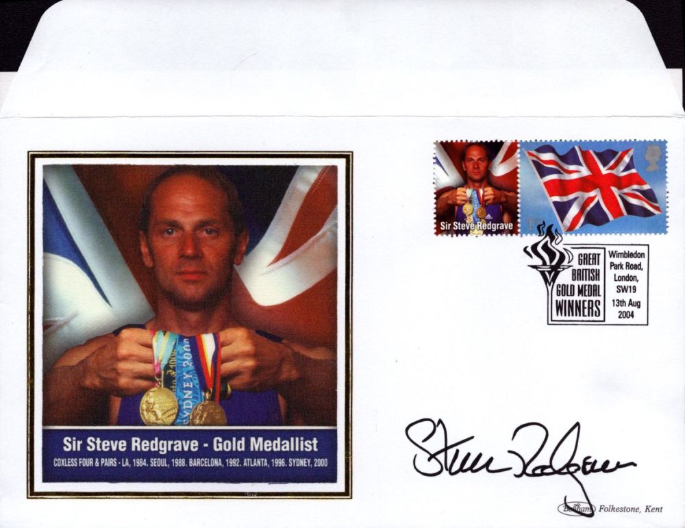 Lot 323: Sir Steve Redgrave signed Benham FDC. Gold Medallist....