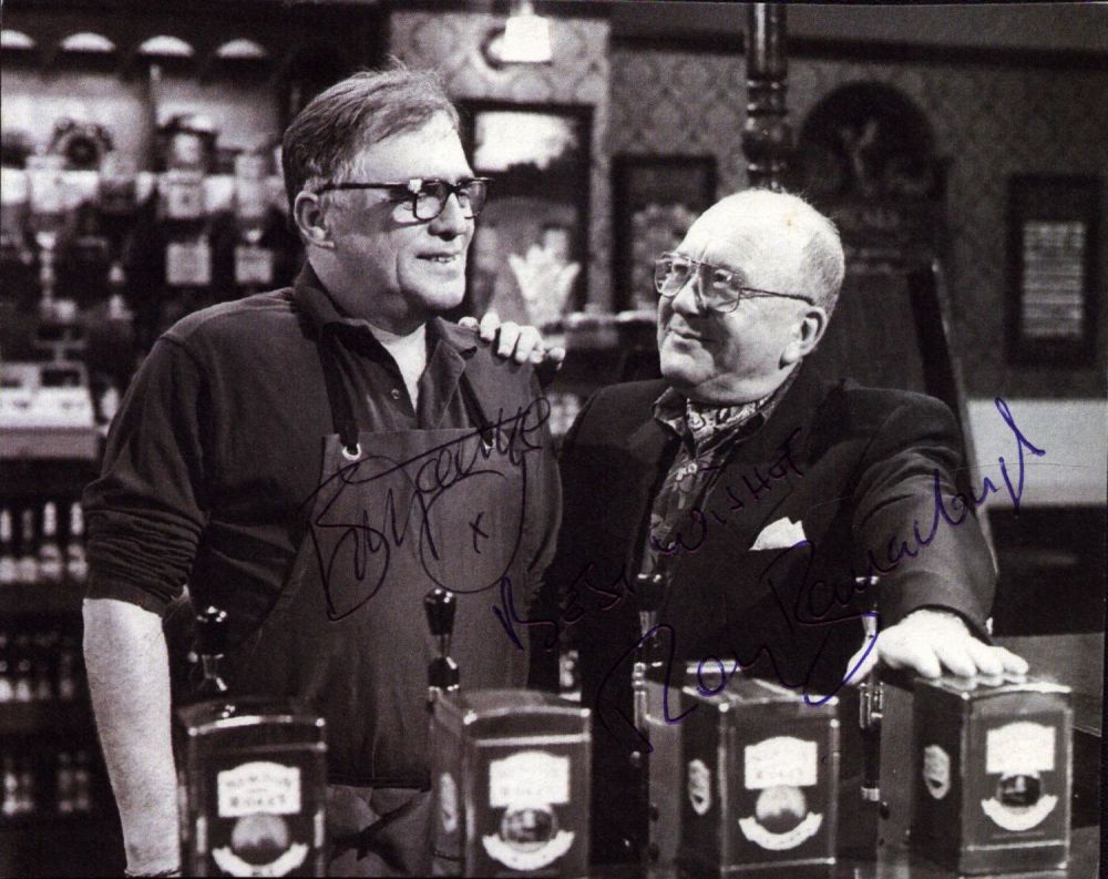 Lot 327: Multi signed Bill Tarmey, Roy Barraclough black and...