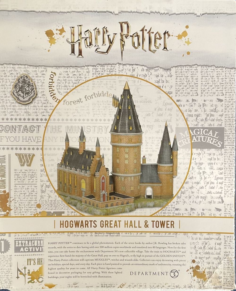 Lot 331: Hogwarts Great Hall and Tower by Department 56...
