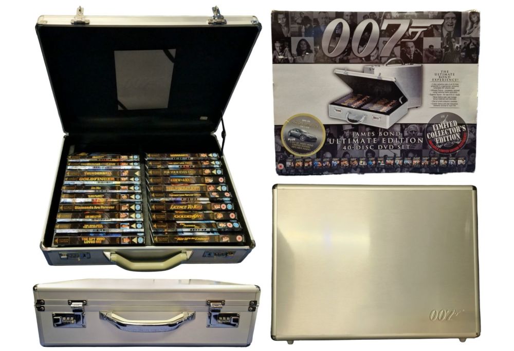 Lot 333: James Bond Ultimate Edition Briefcase Collection DVDs, Mega...