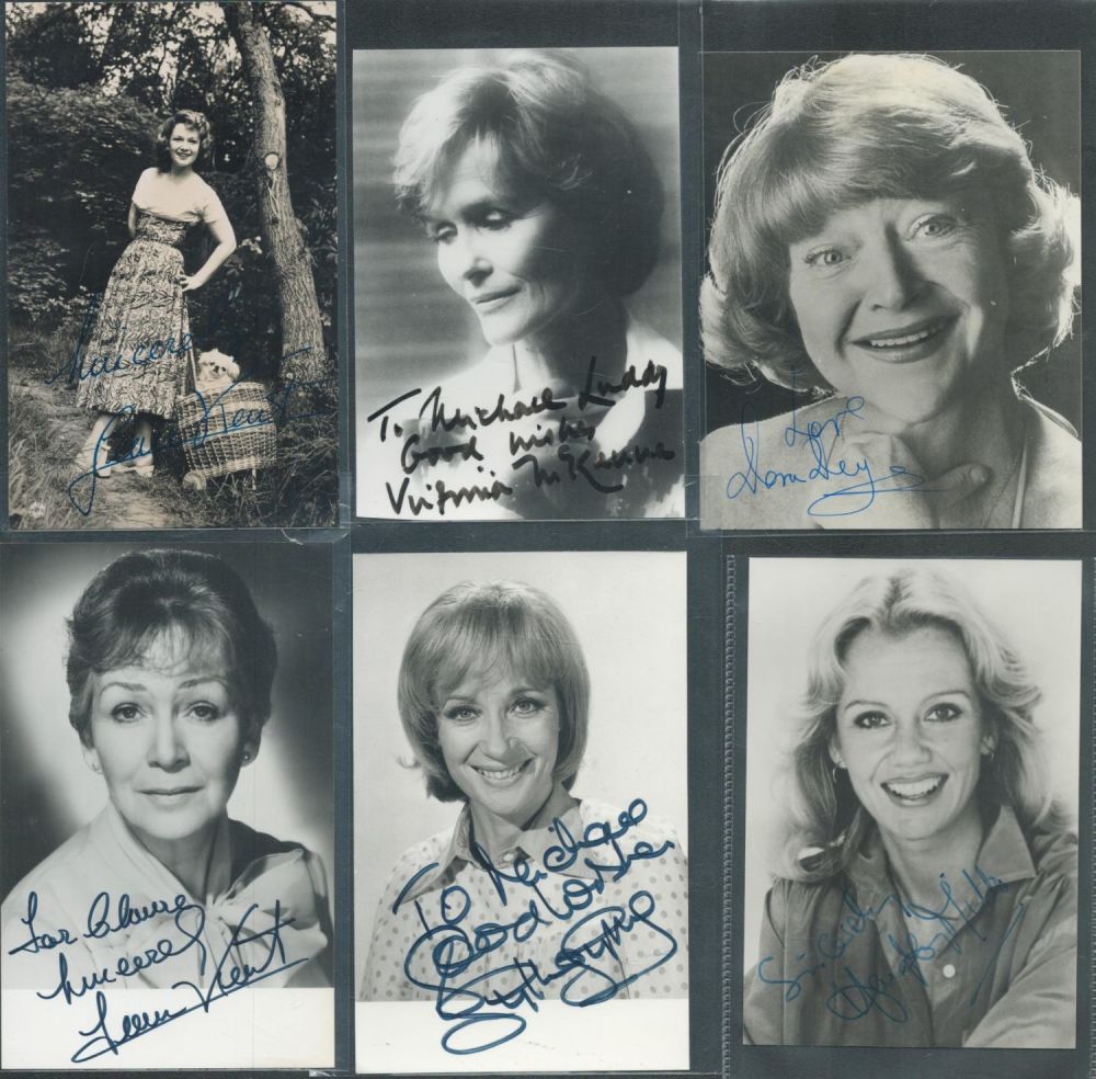 Lot 356: Entertainment collection 12 signed photos and album pages...