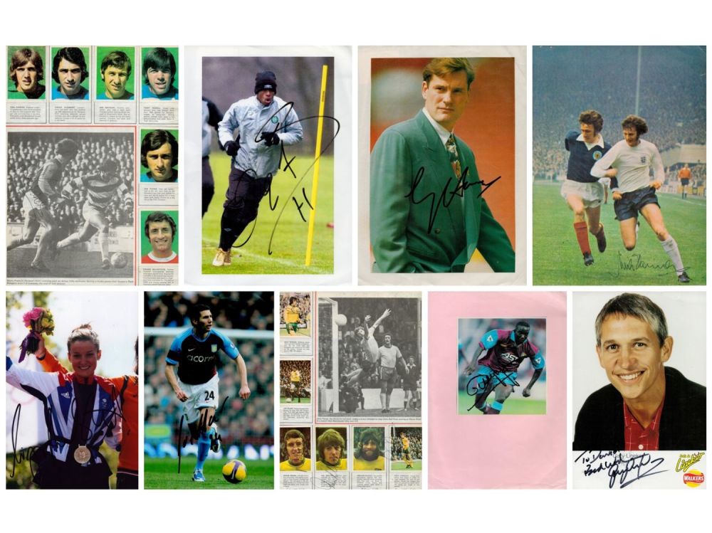 Lot 365: Sport 8 x collection. Football Carlos Cuellar signed...