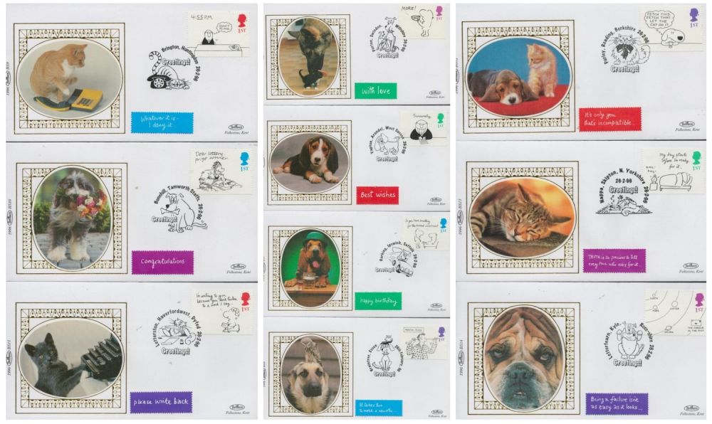 Lot 374: Collection of 10 x FDC. Assorted Benham FDC...