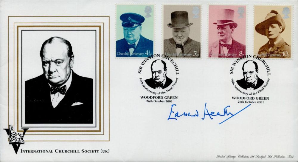 Lot 380: Prime Minister Edward Heath signed 2001 Winston Churchill...