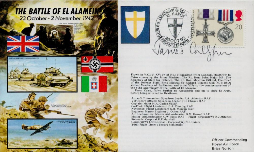 Lot 381: Prime Minister James Callaghan signed 50th anniversary Battle...