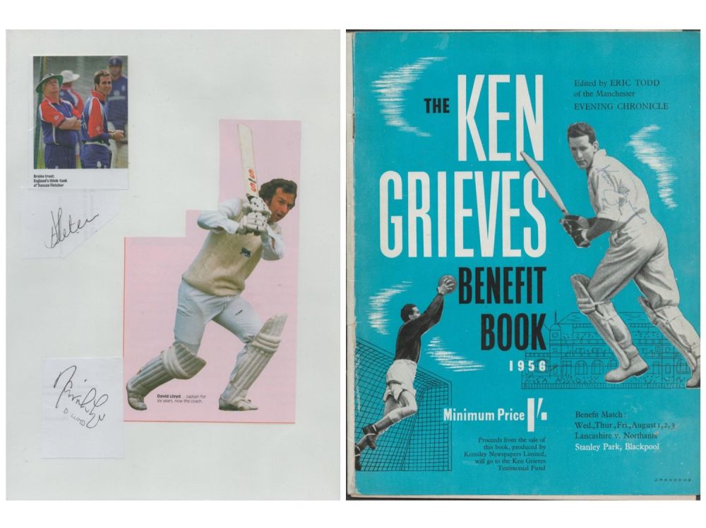 Lot 387: 2 x Cricket. Multi signed Duncan Fletcher and...