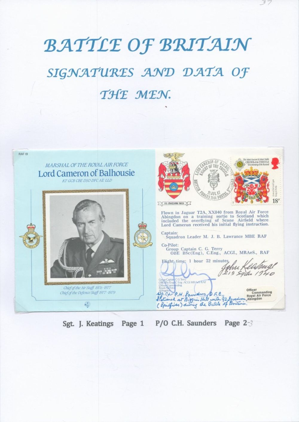 Lot 389: WW2. John Keatings, CH Saunders and CG Terry...