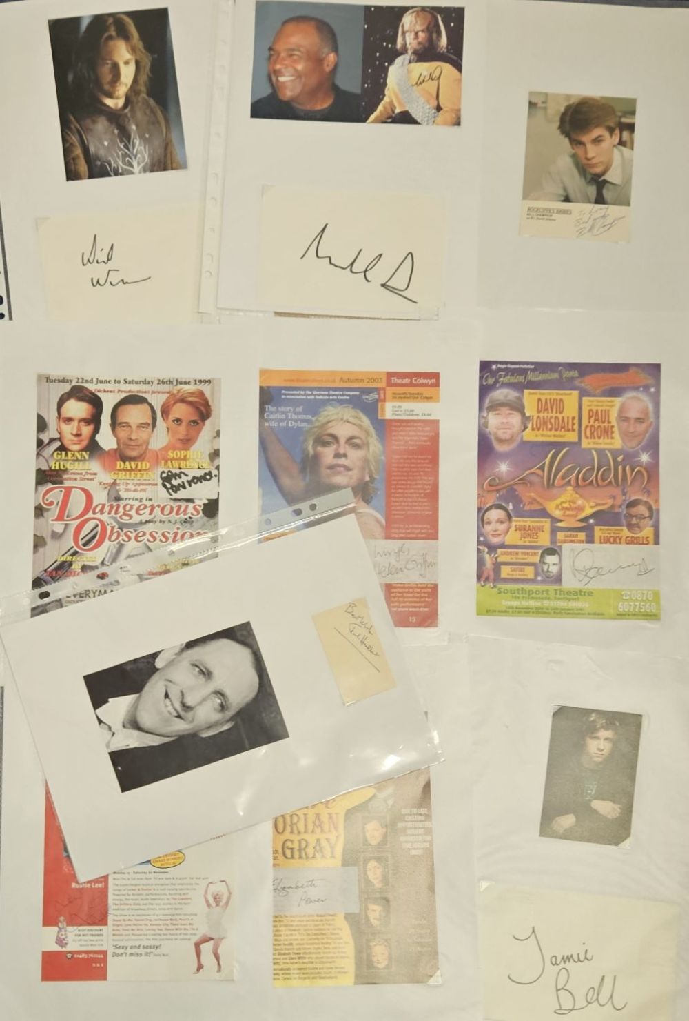 Lot 395: Collection of 10 Assorted. David Wenham Signed White...