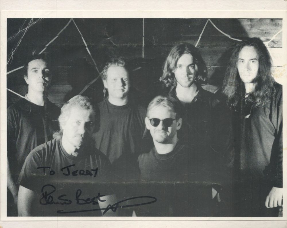 Lot 416: Pete Best signed 10x8 black and white dedicated...