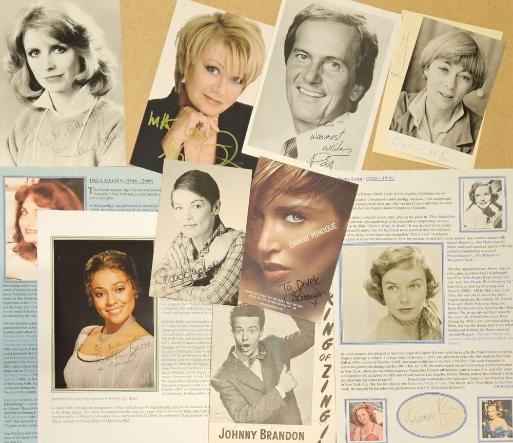 Lot 419: Collection of 10 Assorted. Glenda Jackson signed black...