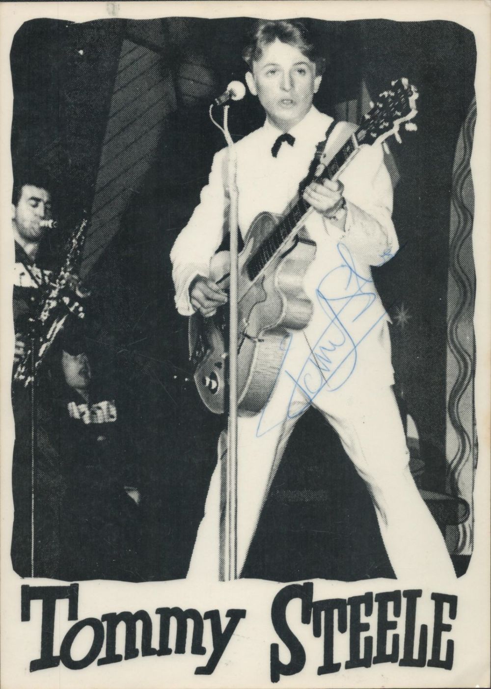 Lot 421: Music. Tommy Steele Signed 12 x 8 inch...