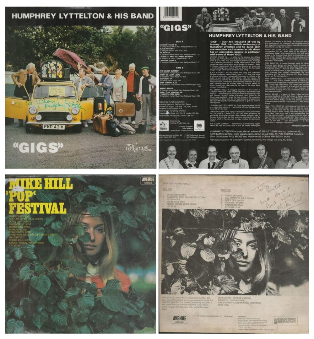 Lot 426: 2 x Vinyl Humphrey Lyttelton signed. Dedicated. Humphrey...