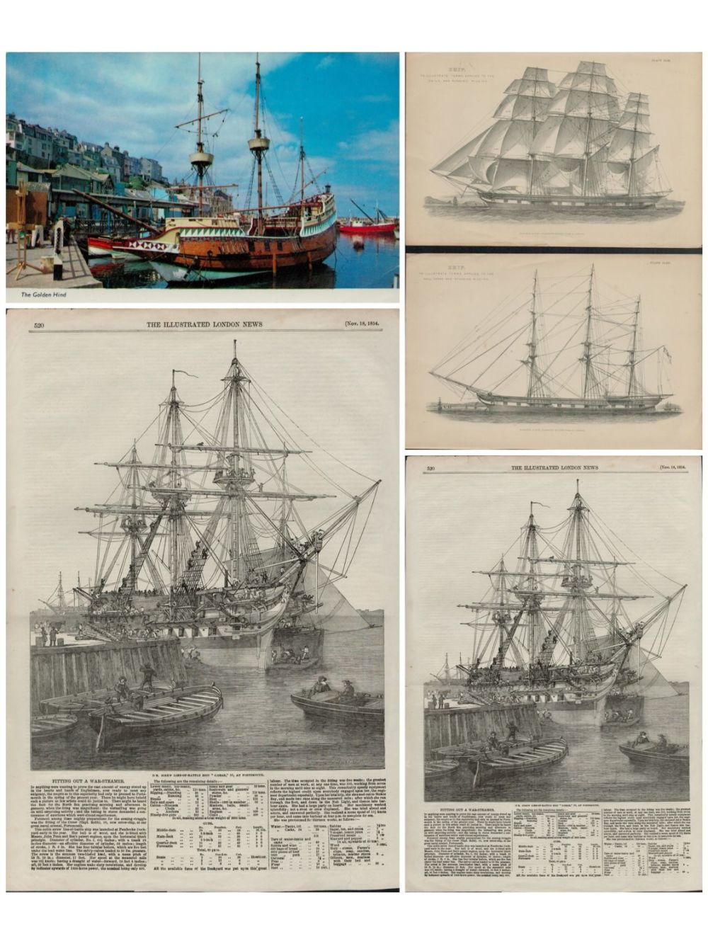 Lot 429: Collection of Vintage 2 x Ship Print Engineer...