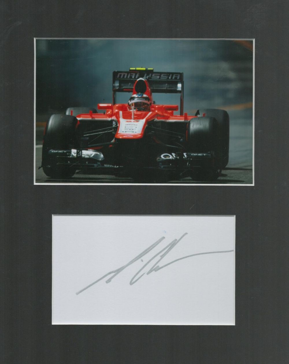 Lot 435: Max Chilton signed autograph 5x3 Inch plus colour...