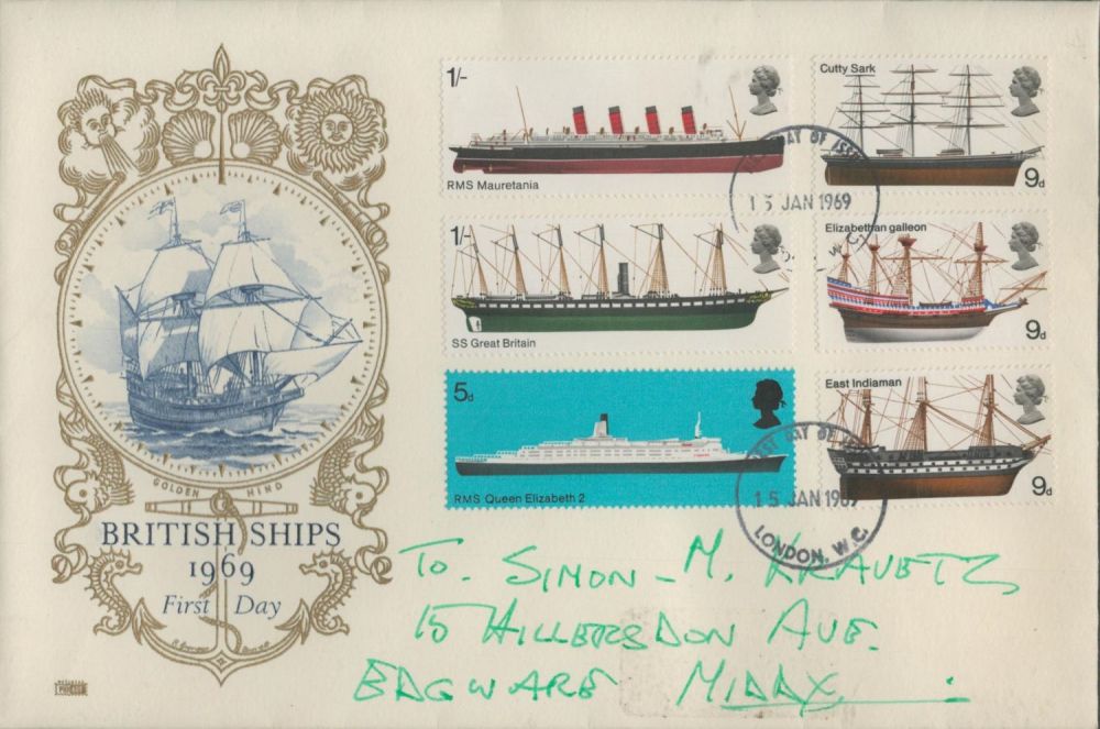 Lot 450: FDC with various stamps. Stamps include Alcock and...