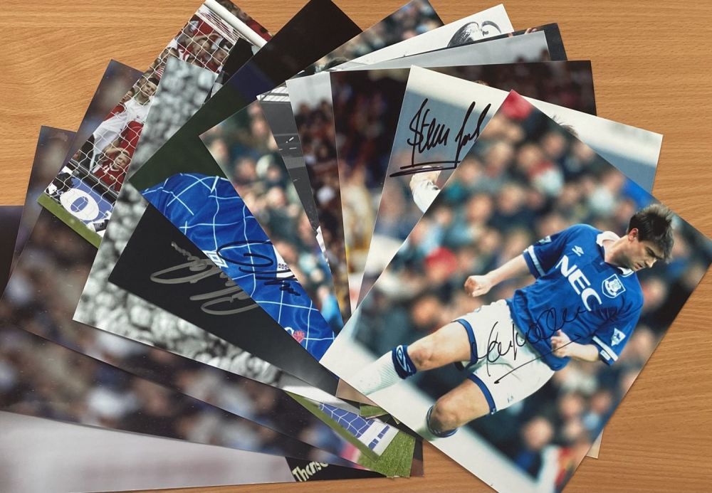 Lot 43: Sport collection 14 signed assorted photo`s includes some...
