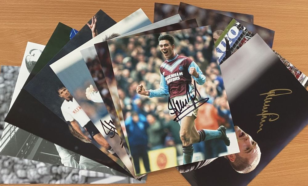 Lot 44: Sport collection 12 signed assorted photo`s includes some...