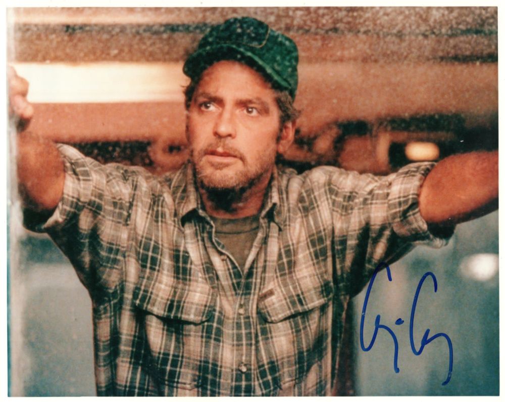 Lot 552: George Clooney signed 8x10 photo scene from the...
