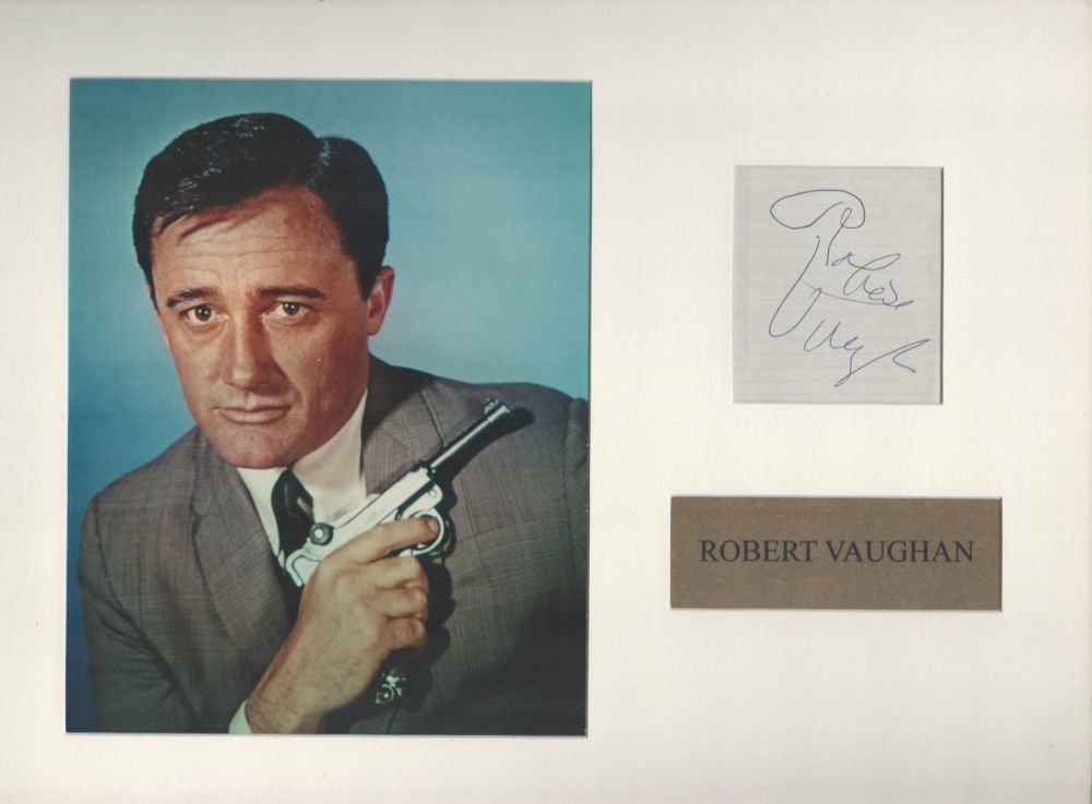 Lot 66: Robert Vaughan 16x12 mounted signature mounted signature piece...