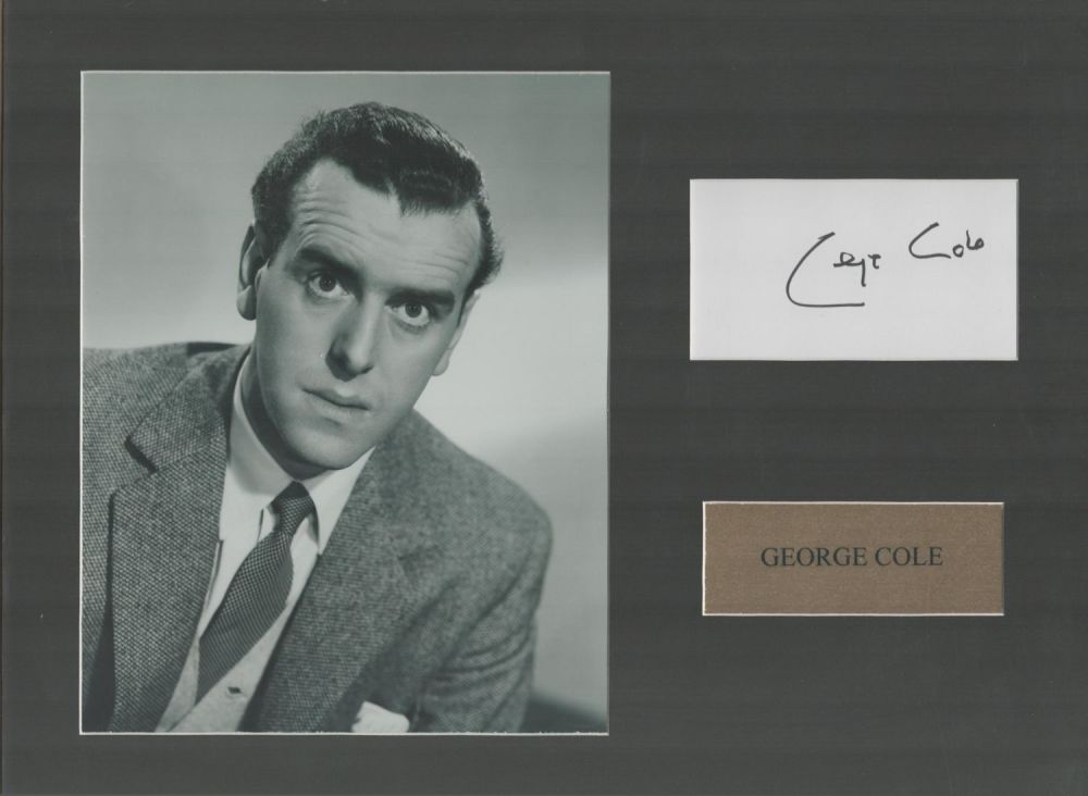 Lot 67: George Cole 16x12 inch mounted signature piece includes...
