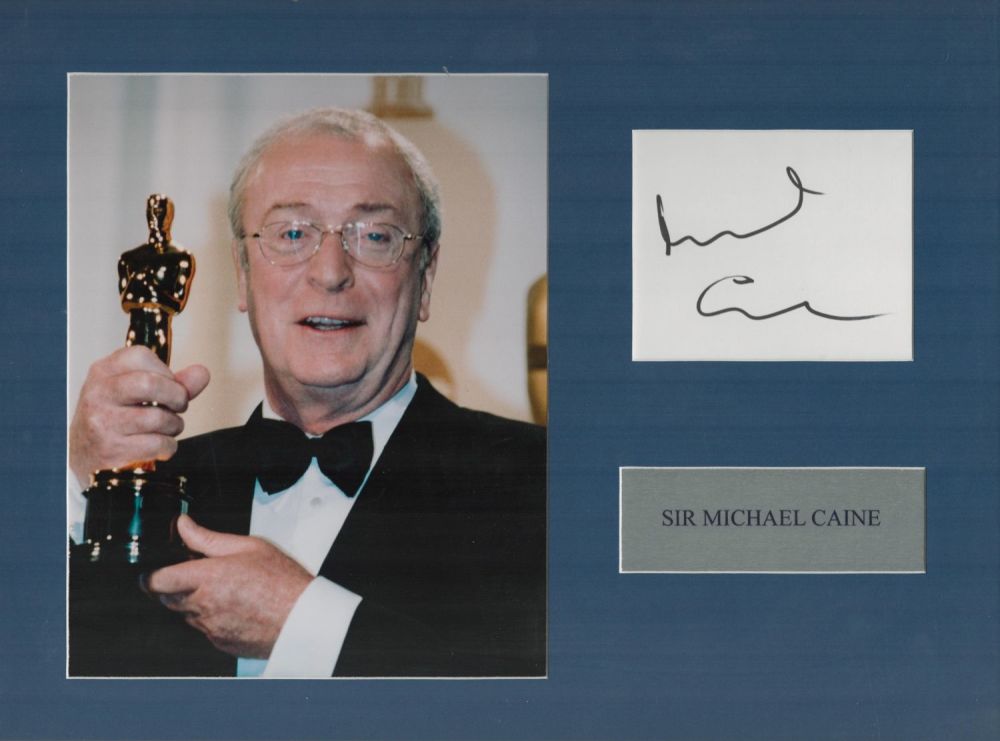 Lot 76: Sir Michael Caine 16x12 mounted signature piece includes...