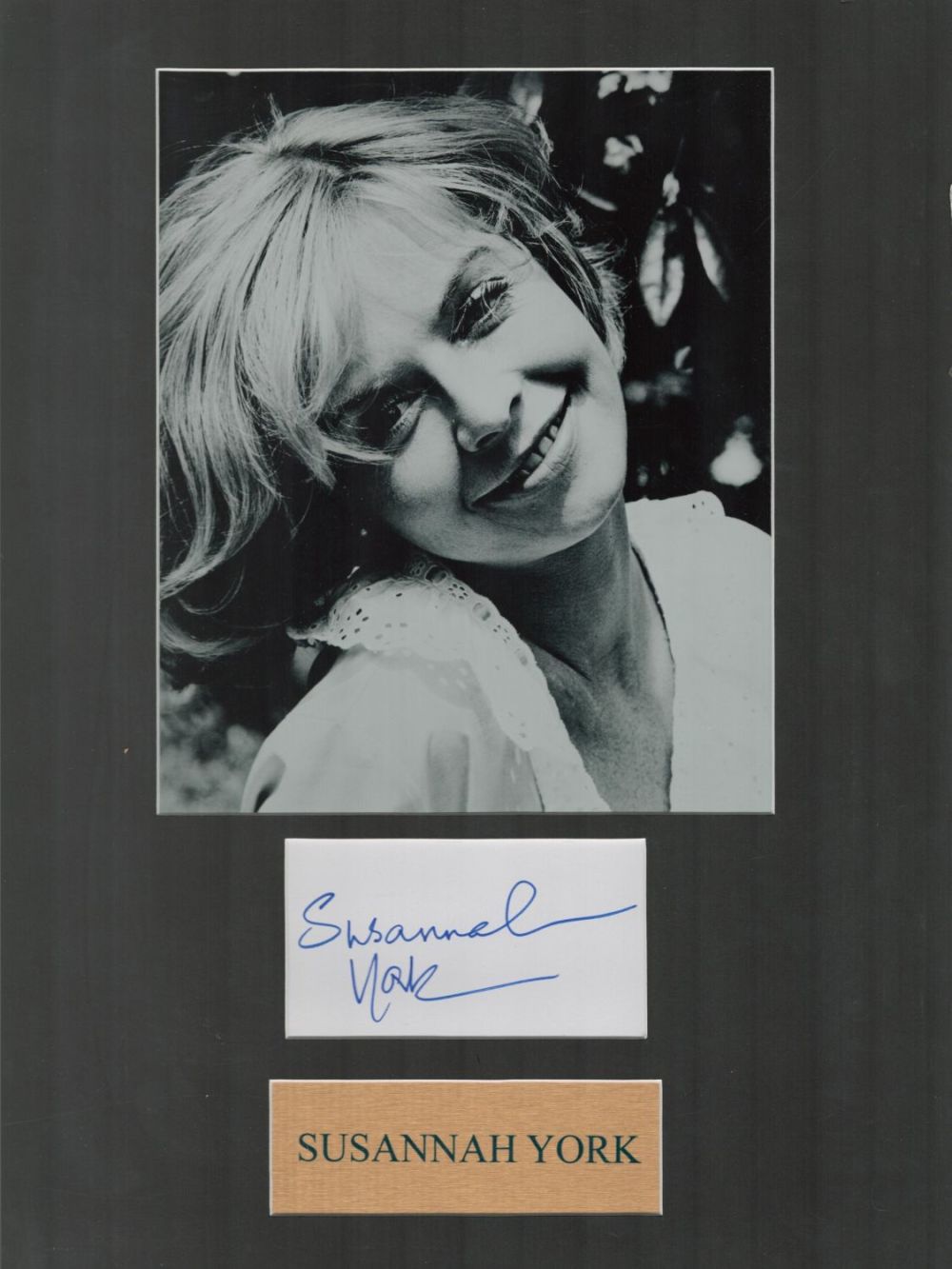 Lot 80: Susannah York 16x12 inch mounted signature piece includes...