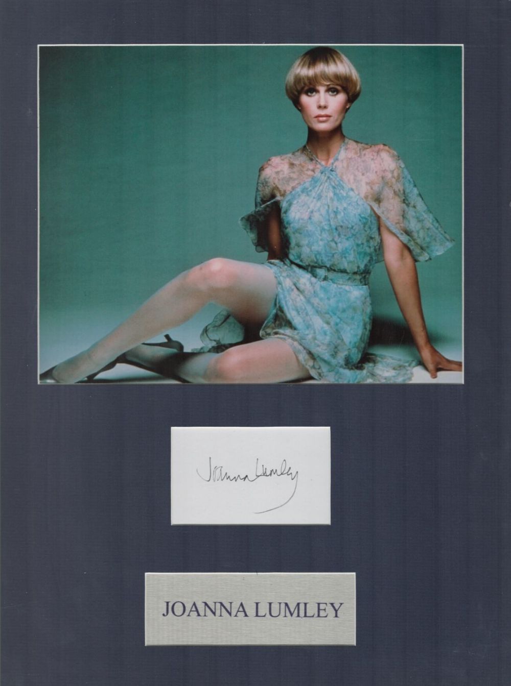 Lot 85: Joanna Lumley 16x12 inch mounted signature piece includes...