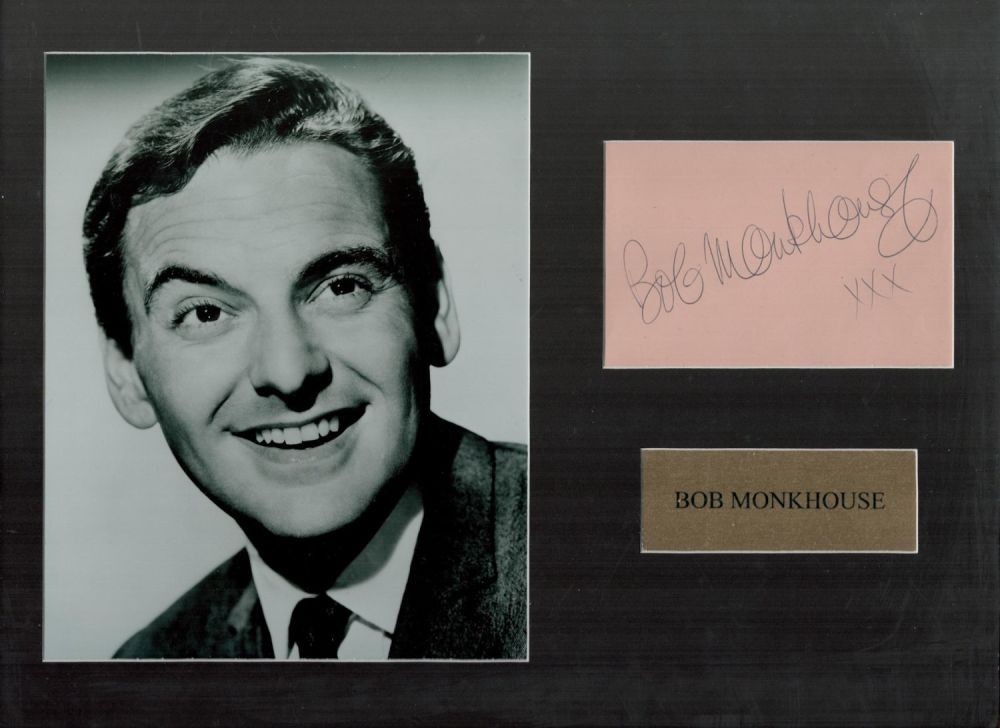 Lot 96: Bob Monkhouse 16x12 inch mounted signature piece includes...