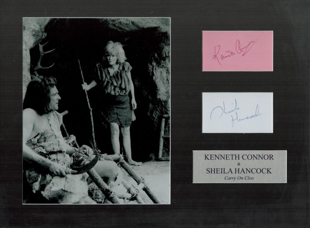 Lot 99: Kenneth Connor and Sheila Hancock 16x12 mounted Carry...
