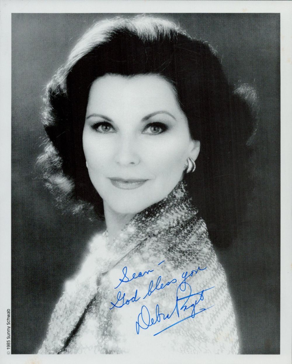 Lot 135: Debra Paget signed 10x8 inch black and white...