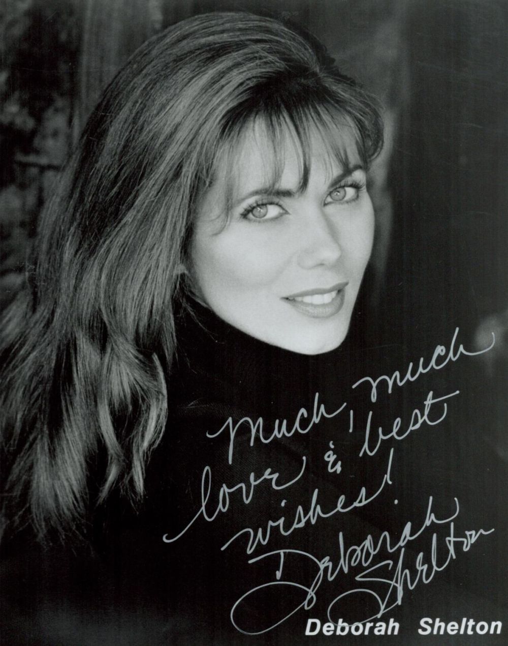 Lot 151: Deborah Shelton signed 10x8 inch black and white...