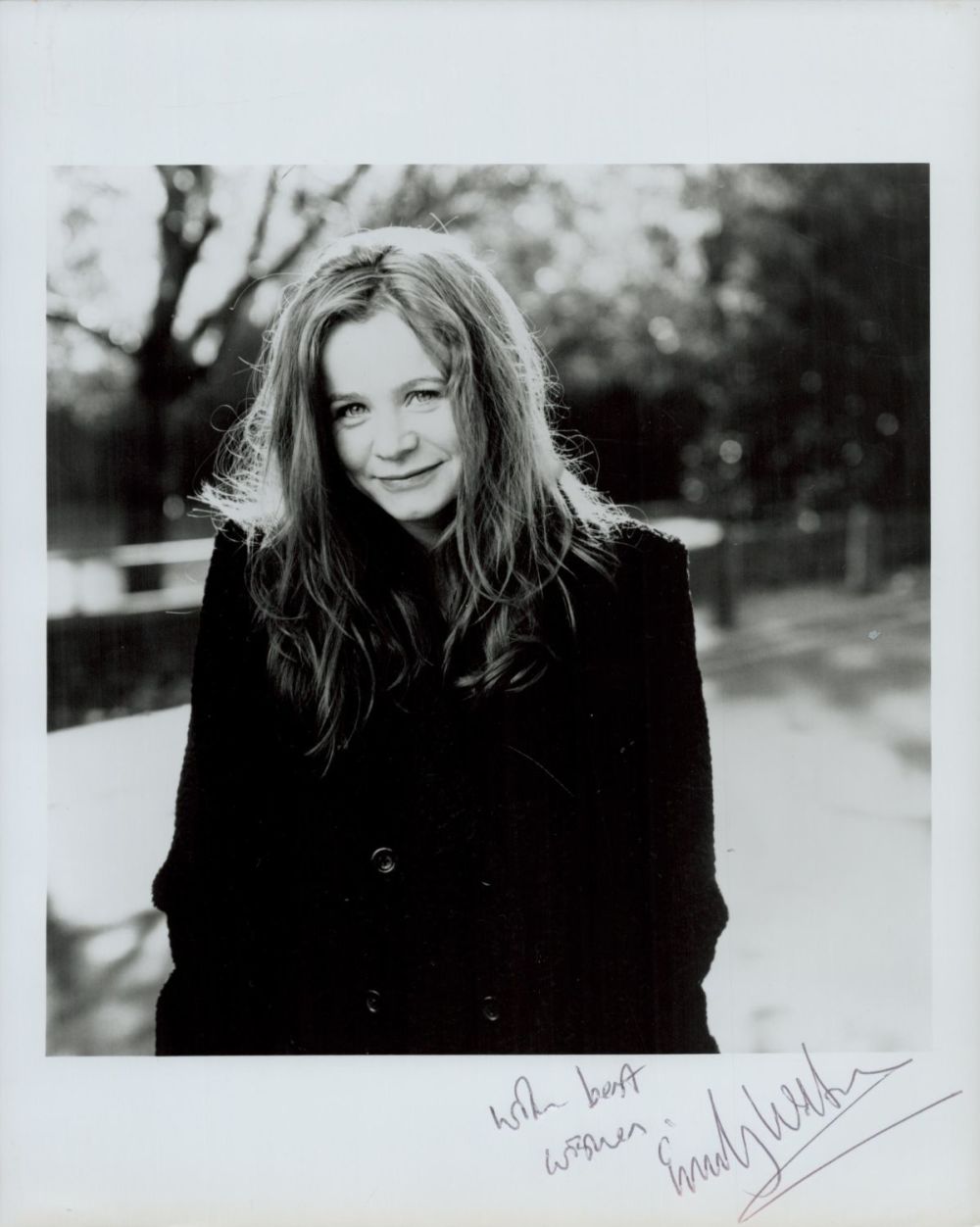 Lot 158: Emily Watson signed 10x8 inch black and white...