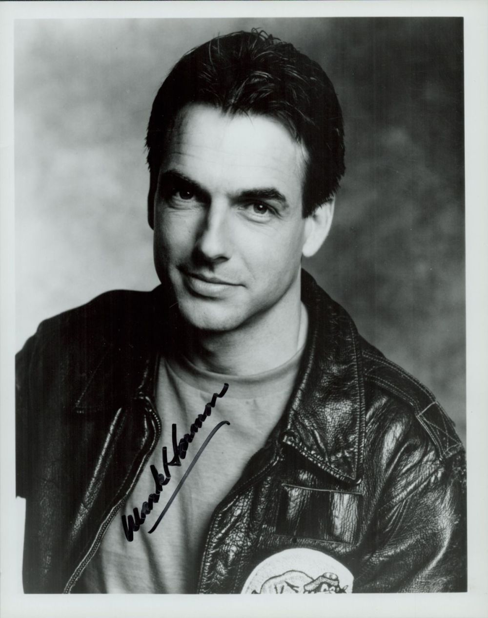 Lot 166: Mark Harmon signed 10x8 inch black and white...