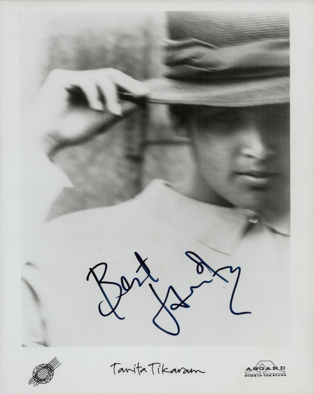 Lot 176: Tanita Tikaram signed 10x8 inch black and white...