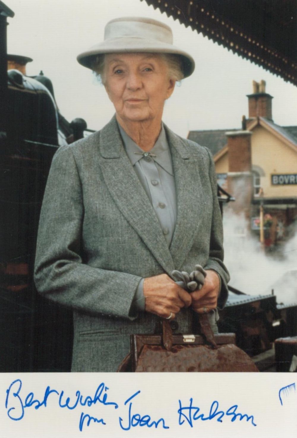 Lot 182: Joan Hickson signed 6x4 inch Miss Marple colour...