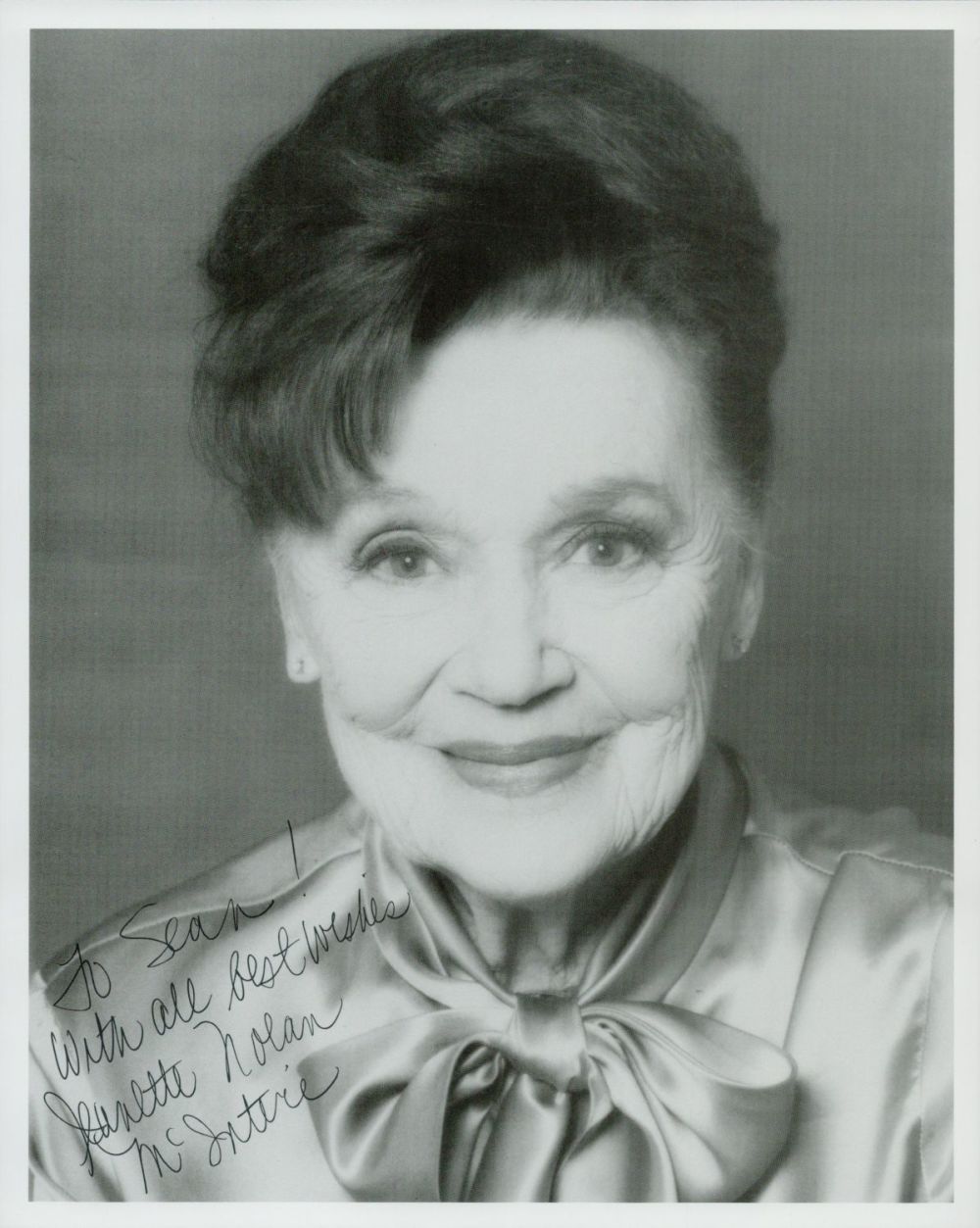 Lot 189: Jeanette Nolan signed 10x8 inch black and white...