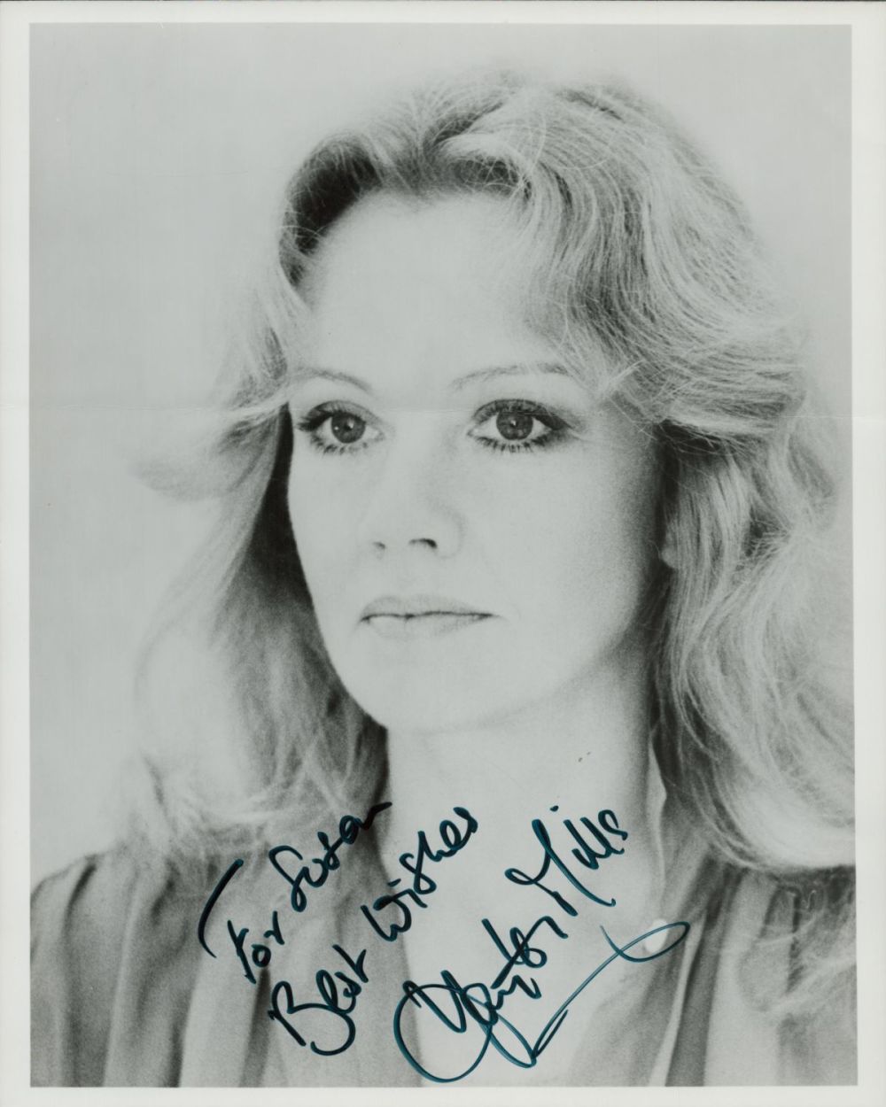 Lot 194: Hayley Mills signed 10x8 inch black and white...