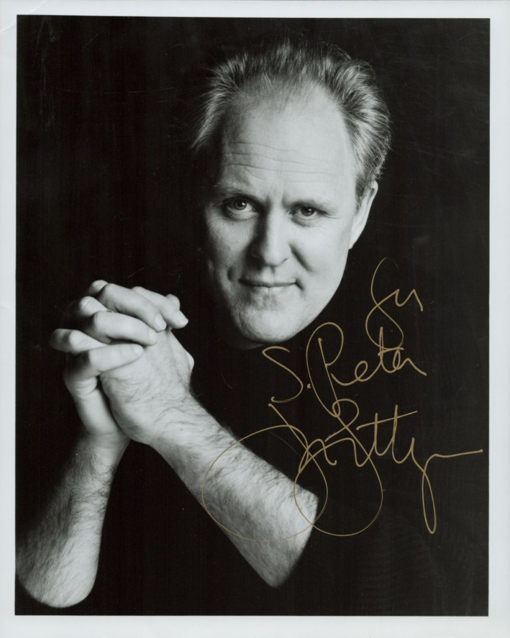 Lot 197: John Lithgow signed 10x8 inch black and white...