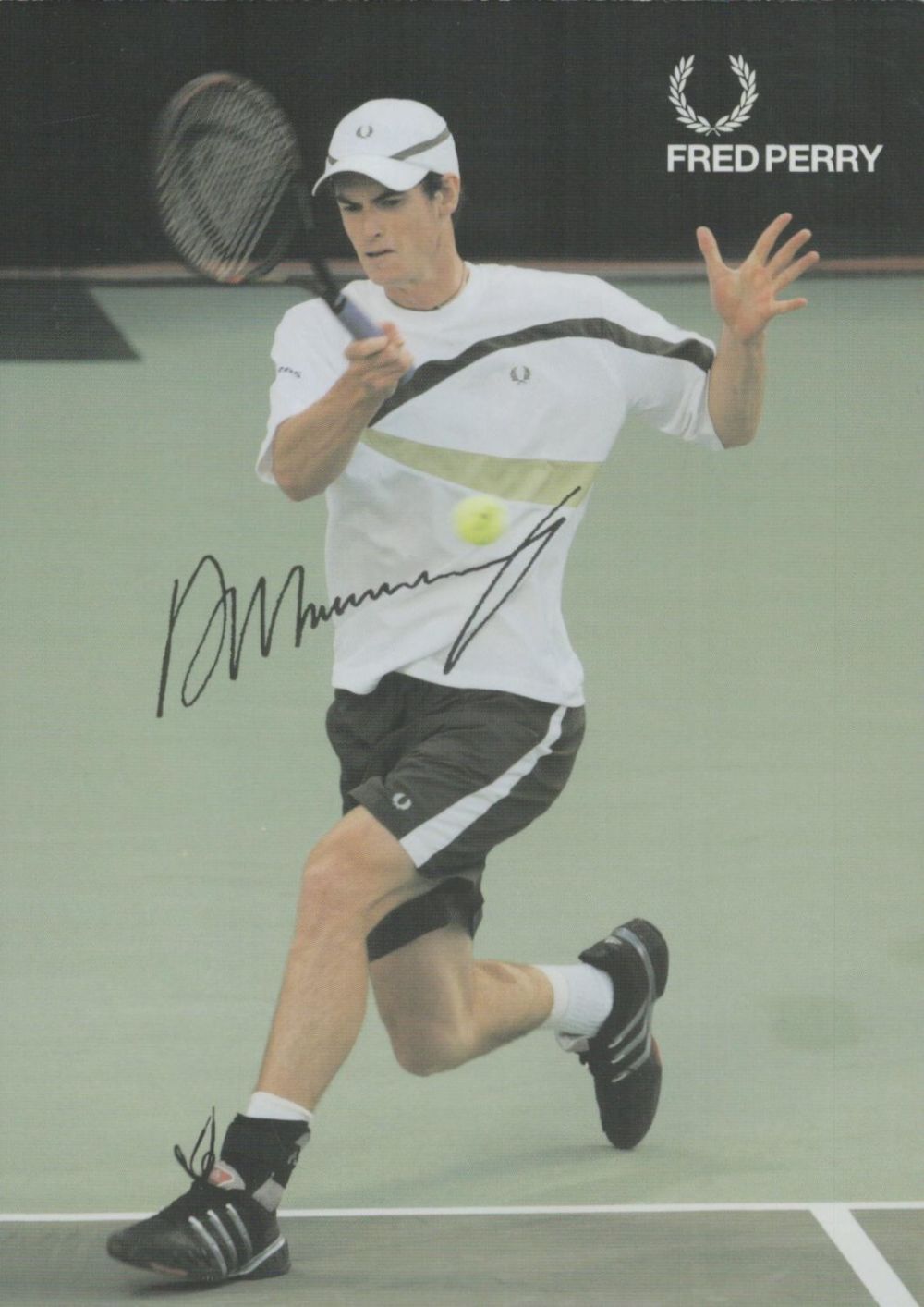 Lot 202: Andy Murray signed 6x4 inch Fred Perry colour...