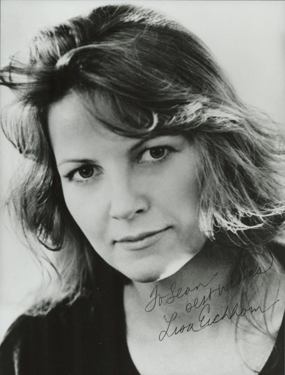 Lot 205: Lisa Eichhorn signed 8x6 inch black and white...