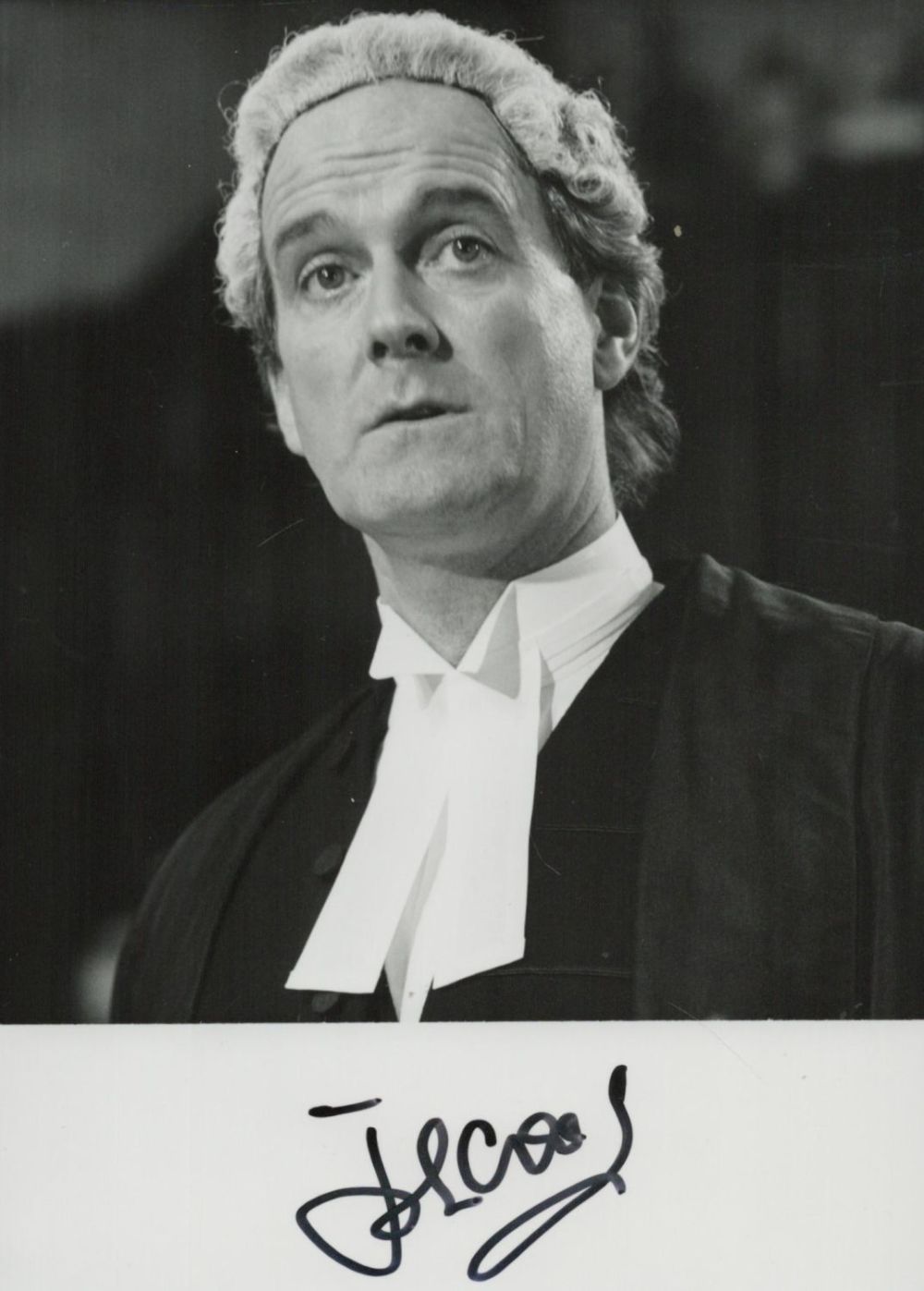 Lot 208: John Cleese signed 7x5 inch black and white...