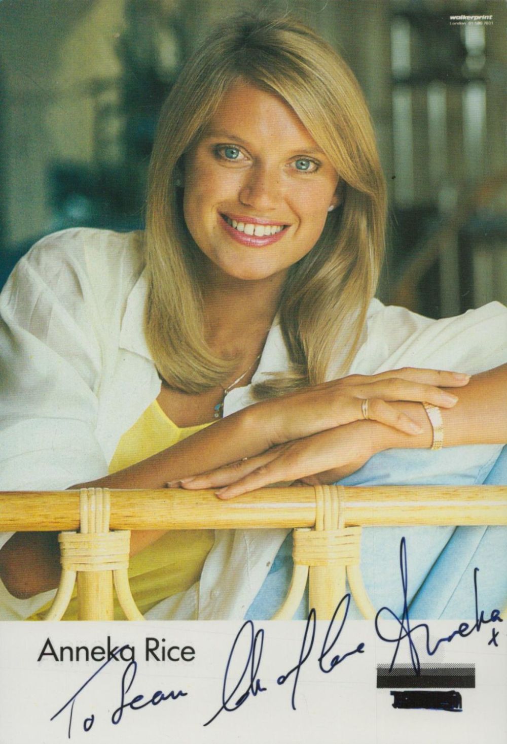 Lot 213: Anneka Rice signed 6x4 inch colour promo photo...