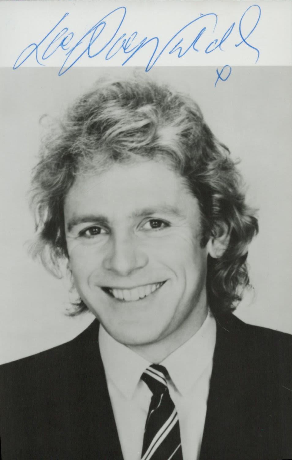 Lot 220: Paul Nicholas signed 6x4 inch black and white...