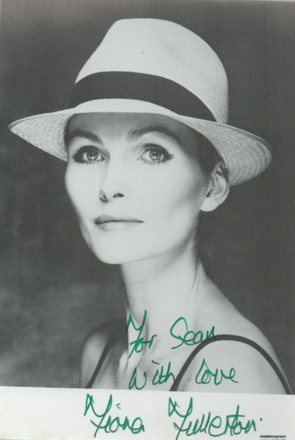 Lot 226: Fiona Fullerton signed 6x4 inch black and white...