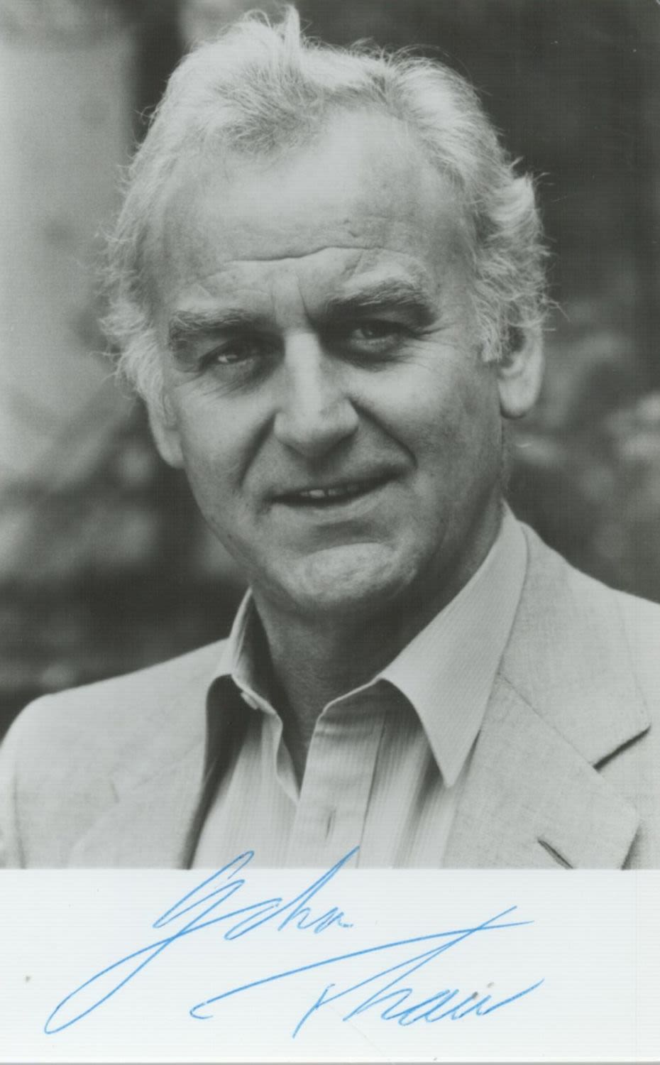 Lot 229: John Thaw signed 6x4 inch black and white...