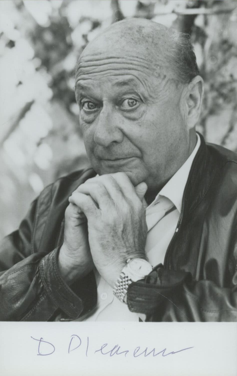 Lot 234: Donald Pleasance signed 6x4 inch black and white...