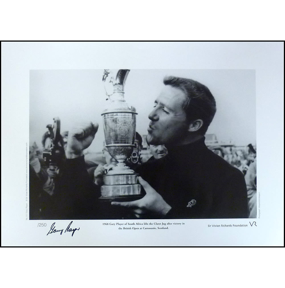 Lot 241: Gary Player signed limited edition print with signing...