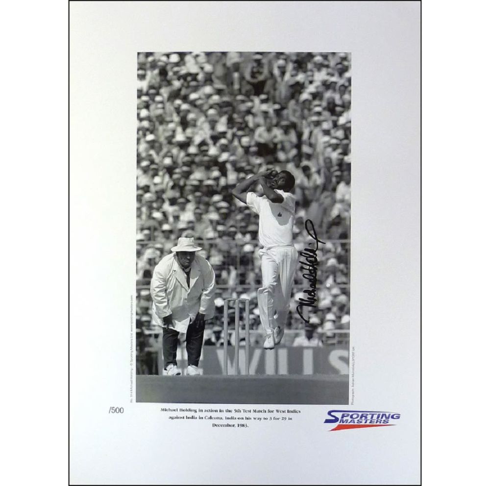 Lot 256: Michael Holding signed limited edition print with signing...