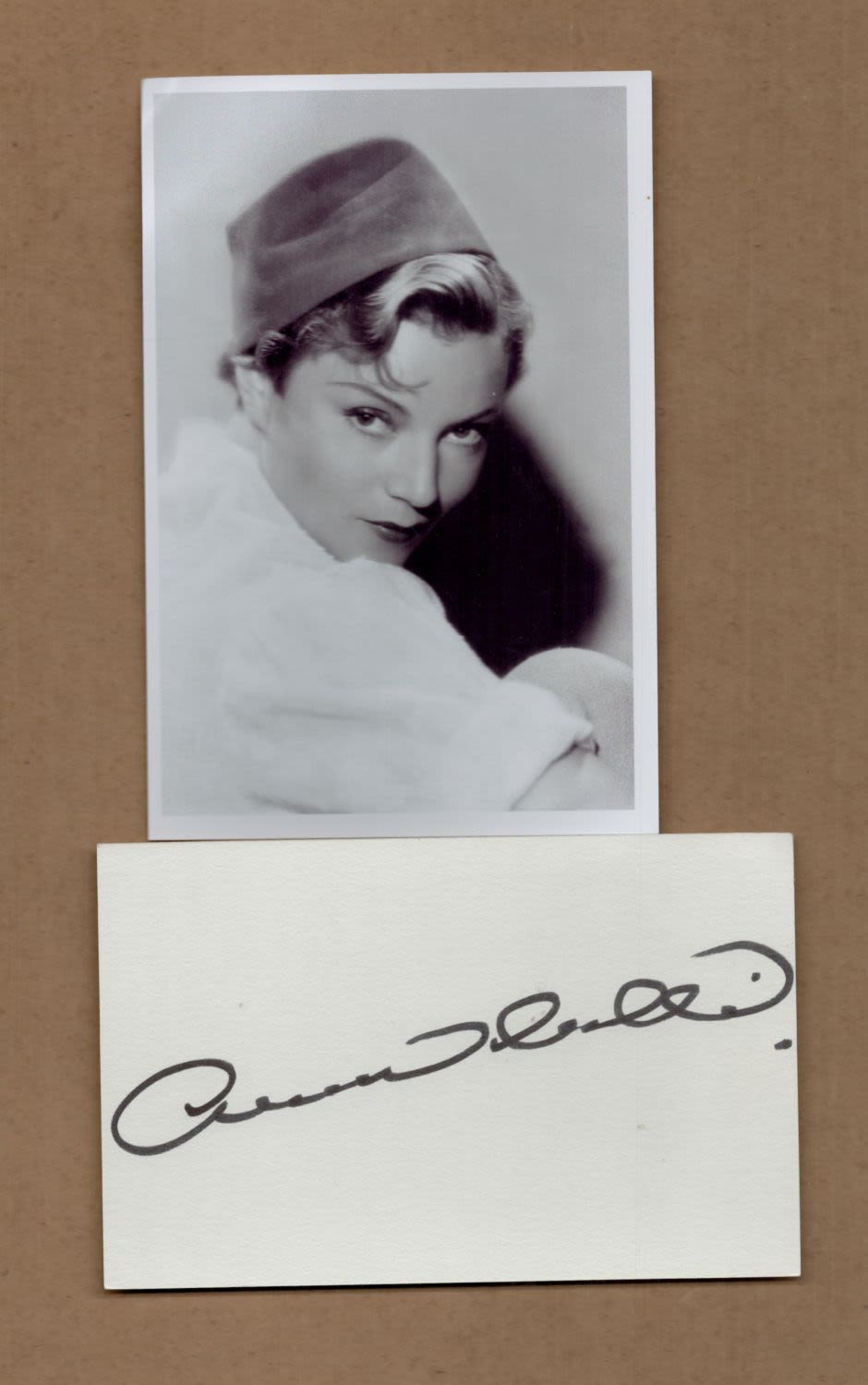 Lot 275: Annabella signed white card with unsigned 6x4inch black...