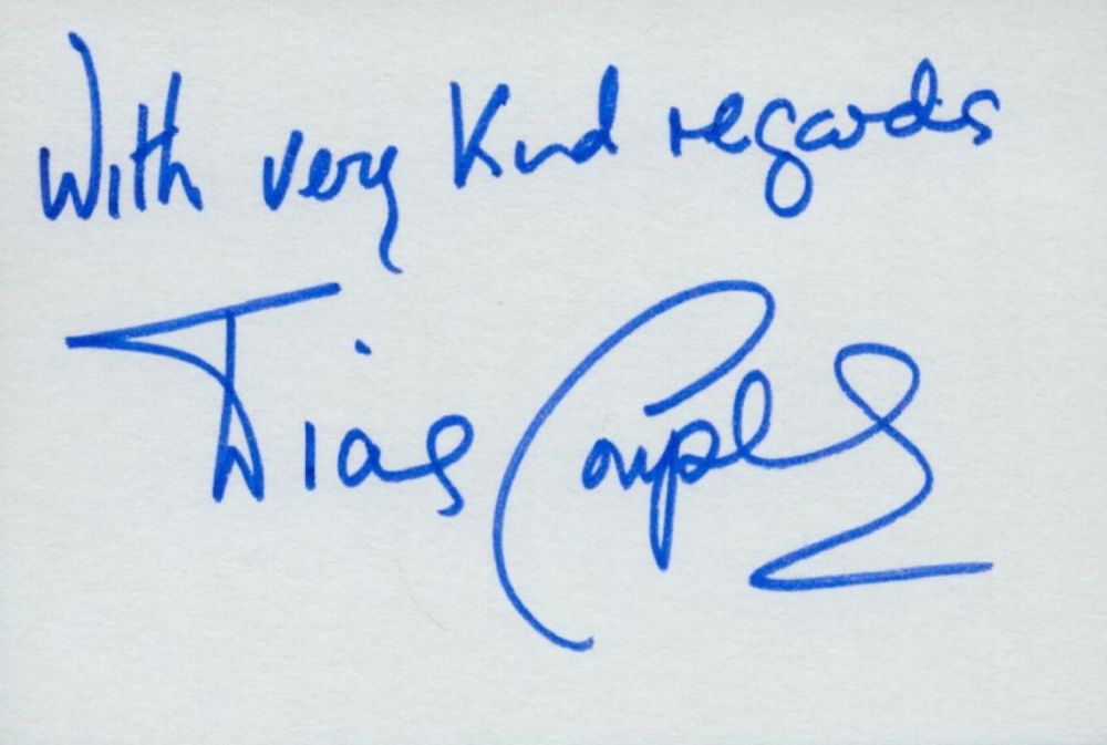 Lot 282: Diana Coupland signed white card. Good condition. All...